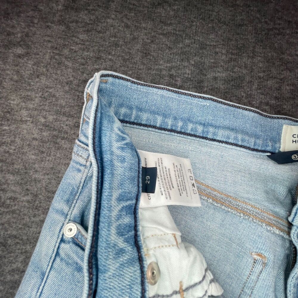 Citizens of Humanity Light Wash Raw Hem Jeans 29 High Rise Straight Crop Y2K - Picture 6 of 15